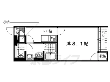 京阪電気鉄道京阪線 淀駅 徒歩20分 2階建 築11年(1K/2階)の間取り写真