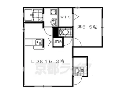 京阪電気鉄道京阪線 石清水八幡宮駅 徒歩24分 2階建 築12年(1LDK/1階)の間取り写真