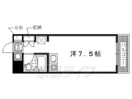 シャルマンアシダ(ワンルーム/3階)の間取り写真