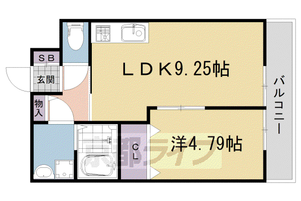 京阪電気鉄道京阪線 樟葉駅 徒歩35分 2階建 築6年(1LDK/2階)の間取り写真