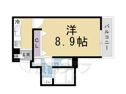 上京区堀出シ町 計画(1K/4階)の間取り写真
