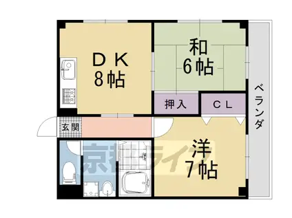 エトワールM(2DK/3階)の間取り写真