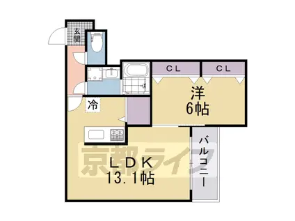 京阪電気鉄道京阪線 樟葉駅 徒歩12分 3階建 新築(1LDK/3階)の間取り写真