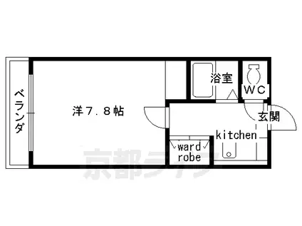 木全マンション(1K/2階)の間取り写真