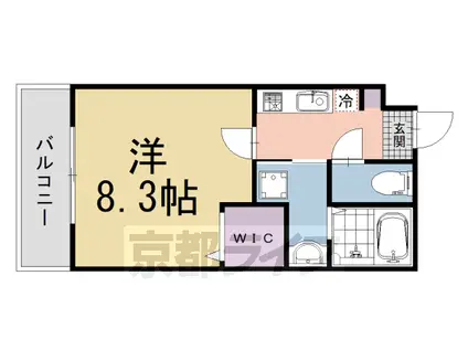 サクシード伏見京橋2ND(1K/3階)の間取り写真