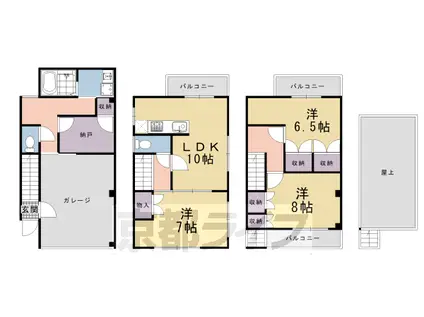 京阪電気鉄道京阪線 東福寺駅 徒歩4分 3階建 築39年(3LDK)の間取り写真