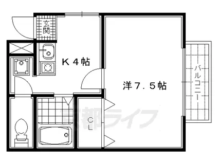 ビラージュエクセル(1K/3階)の間取り写真