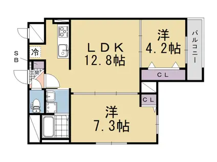 京都市東西線 六地蔵駅(京都市営) 徒歩13分 3階建 新築(2LDK/1階)の間取り写真