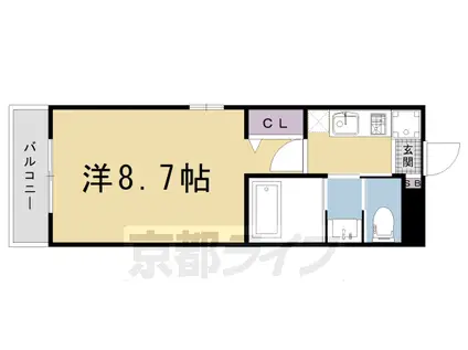 SILK HOUSEとなみ 3号館(1K/5階)の間取り写真