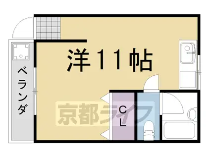 きよしマンション(ワンルーム/3階)の間取り写真