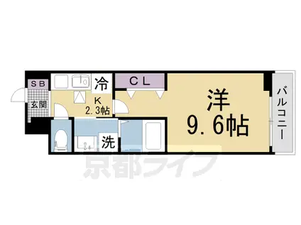 片町線 大住駅 徒歩9分 3階建 新築(1K/1階)の間取り写真