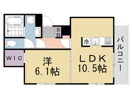 京阪電気鉄道京阪線 中書島駅 徒歩30分 3階建 新築(1LDK/2階)の間取り写真