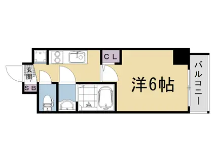 阪急電鉄京都線 西院駅(阪急) 徒歩9分 11階建 新築(1K/3階)の間取り写真