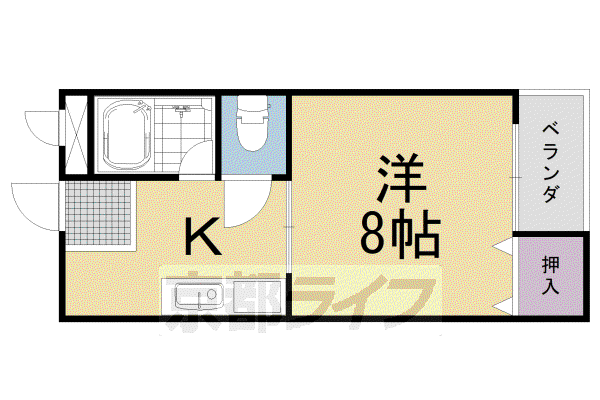 レジデンスジュエリー(1K/2階)の間取り写真
