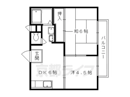 サングリーンハイツ(2DK/2階)の間取り写真