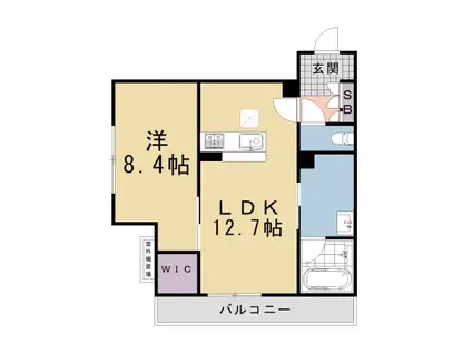 阪急電鉄京都線 桂駅 徒歩11分 2階建 新築(1LDK/1階)の間取り写真
