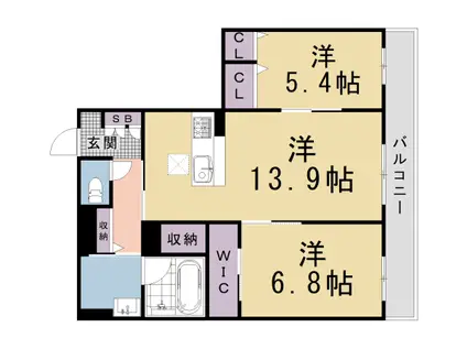 阪急電鉄京都線 桂駅 徒歩11分 2階建 新築(2LDK/1階)の間取り写真