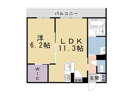 阪急電鉄京都線 桂駅 徒歩11分 2階建 新築(1LDK/2階)の間取り写真