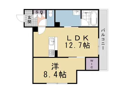 阪急電鉄京都線 桂駅 徒歩11分 2階建 新築(1LDK/2階)の間取り写真