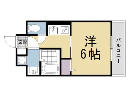 GRAMM東小野堀町B棟(1K/3階)の間取り写真