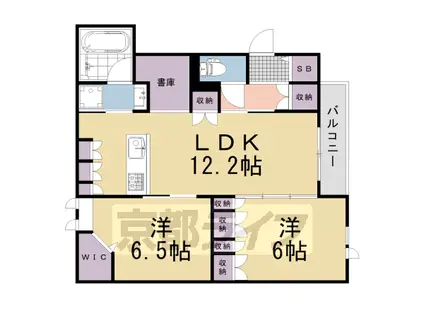 東海道本線 長岡京駅 徒歩10分 2階建 新築(2LDK/2階)の間取り写真