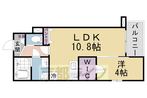 ジーメゾン大津横木ルイエル(1LDK/3階)の間取り写真