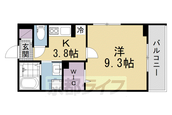 京阪電気鉄道京阪線 樟葉駅 徒歩24分 2階建 新築(1K/2階)の間取り写真