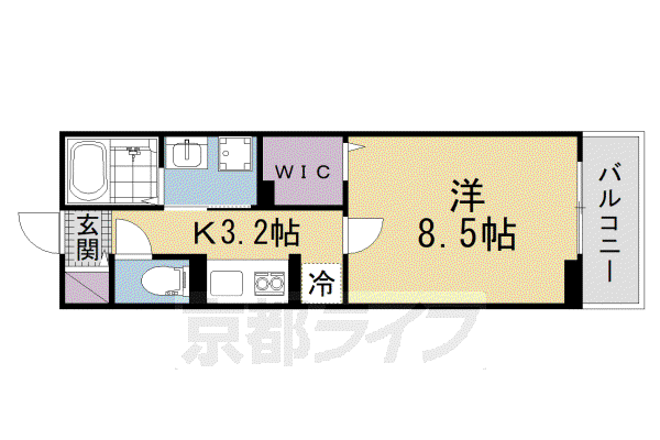 京阪電気鉄道京阪線 樟葉駅 徒歩24分 2階建 新築(1K/2階)の間取り写真