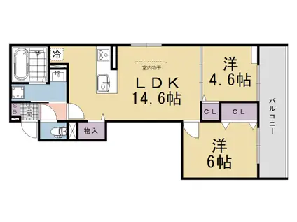 京阪電気鉄道京阪線 中書島駅 徒歩5分 3階建 新築(2LDK/3階)の間取り写真