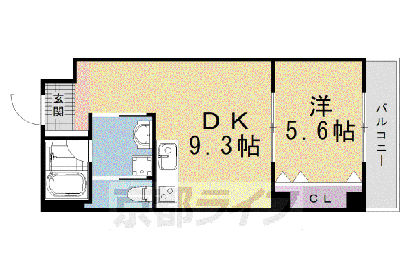 ソフィア墨染駅前(1LDK/3階)の間取り写真