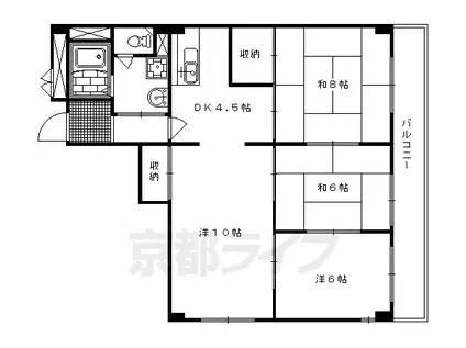 ルネ・ニッセイコポラス(3LDK/2階)の間取り写真