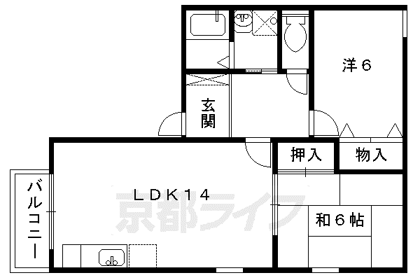 プチフォレ(2LDK/2階)の間取り写真