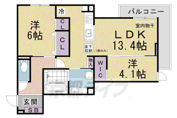 LUCE(2LDK/1階)の間取り写真