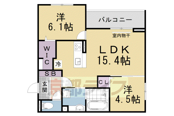 LUCE(2LDK/2階)の間取り写真