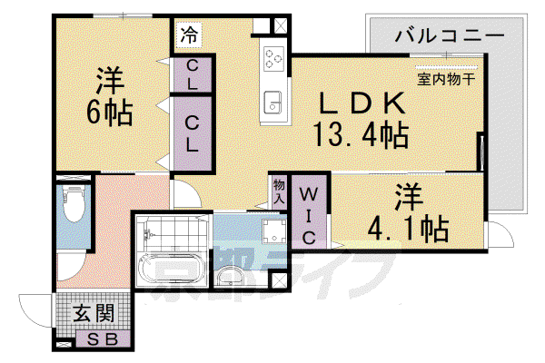 LUCE(2LDK/2階)の間取り写真