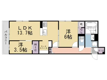 阪急電鉄京都線 西向日駅 徒歩2分 3階建 新築(2LDK/1階)の間取り写真