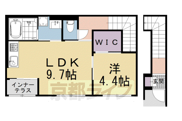 ラトゥール(1LDK/2階)の間取り写真