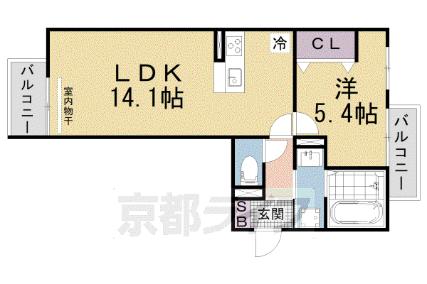 LUMIEREDUSOIRDEUX(1LDK/3階)の間取り写真