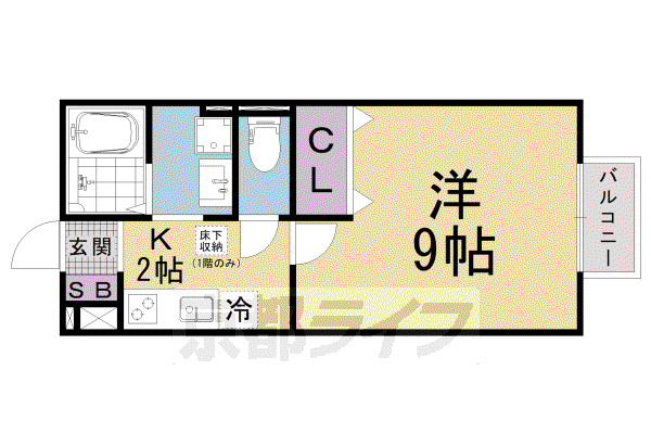ココドリーロ(1K/1階)の間取り写真