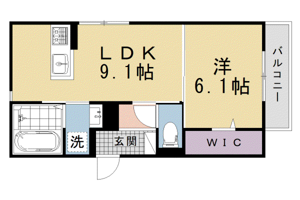 京都市烏丸線 北大路駅 徒歩5分 3階建 新築(1LDK/1階)の間取り写真