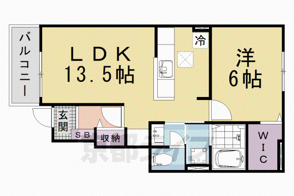 グラードⅡ(1LDK/1階)の間取り写真