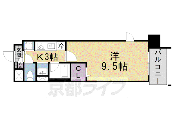 メゾンクレールIII(1K/5階)の間取り写真