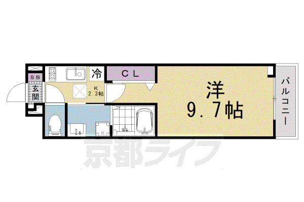 サニープレイス 一里山(1K/1階)の間取り写真