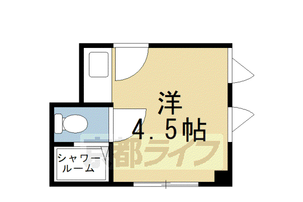 二条城北テナント(ワンルーム/4階)の間取り写真