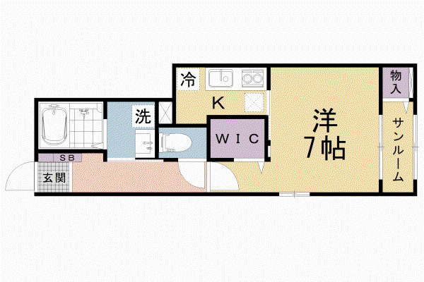 京都市東西線 東野駅(京都) 徒歩11分 2階建 新築(1K/1階)の間取り写真