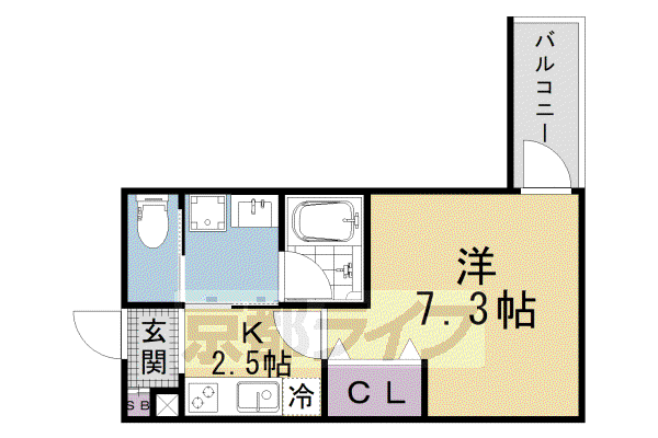 ALEGRIA瀬田(1K/3階)の間取り写真