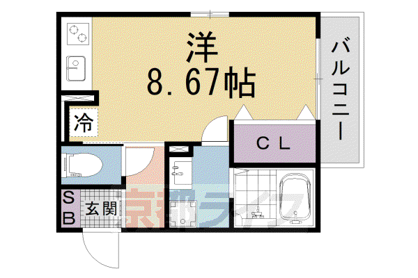 メゾンドエトワール(ワンルーム/3階)の間取り写真