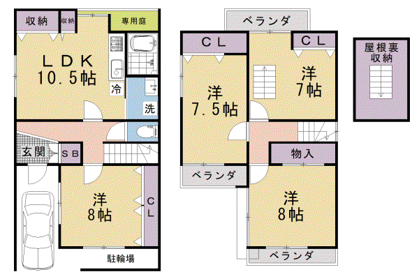 京都市東西線 東野駅(京都) 徒歩5分 1階建 築40年(4LDK)の間取り写真