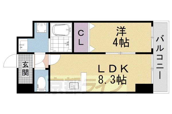 BLEZIO3(1LDK/7階)の間取り写真
