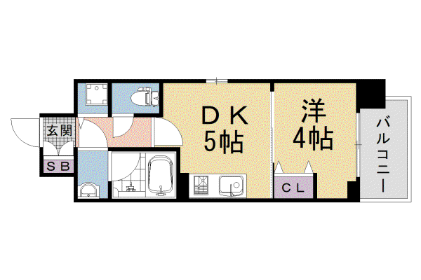 阪急電鉄京都線 西京極駅 徒歩12分 10階建 新築(1DK/6階)の間取り写真